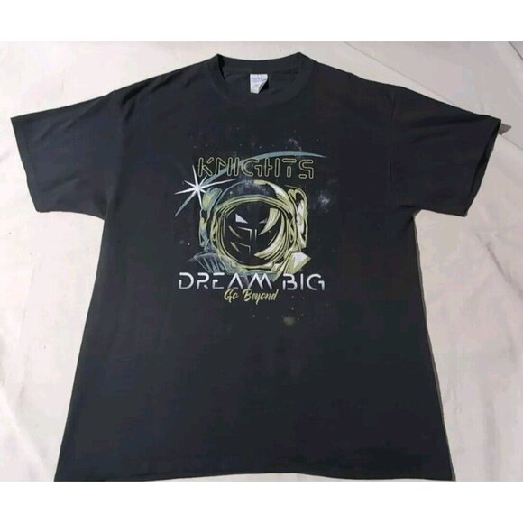 Knights Dream Big Go Beyond Graphic Tee Tshirt Black Size Large Impress Ink - Picture 1 of 8